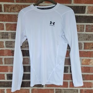 Under Armour Performance Compression HeatGear Men's M Long Sleeve White …